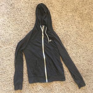 Grey Nike Zip Up Hoodie